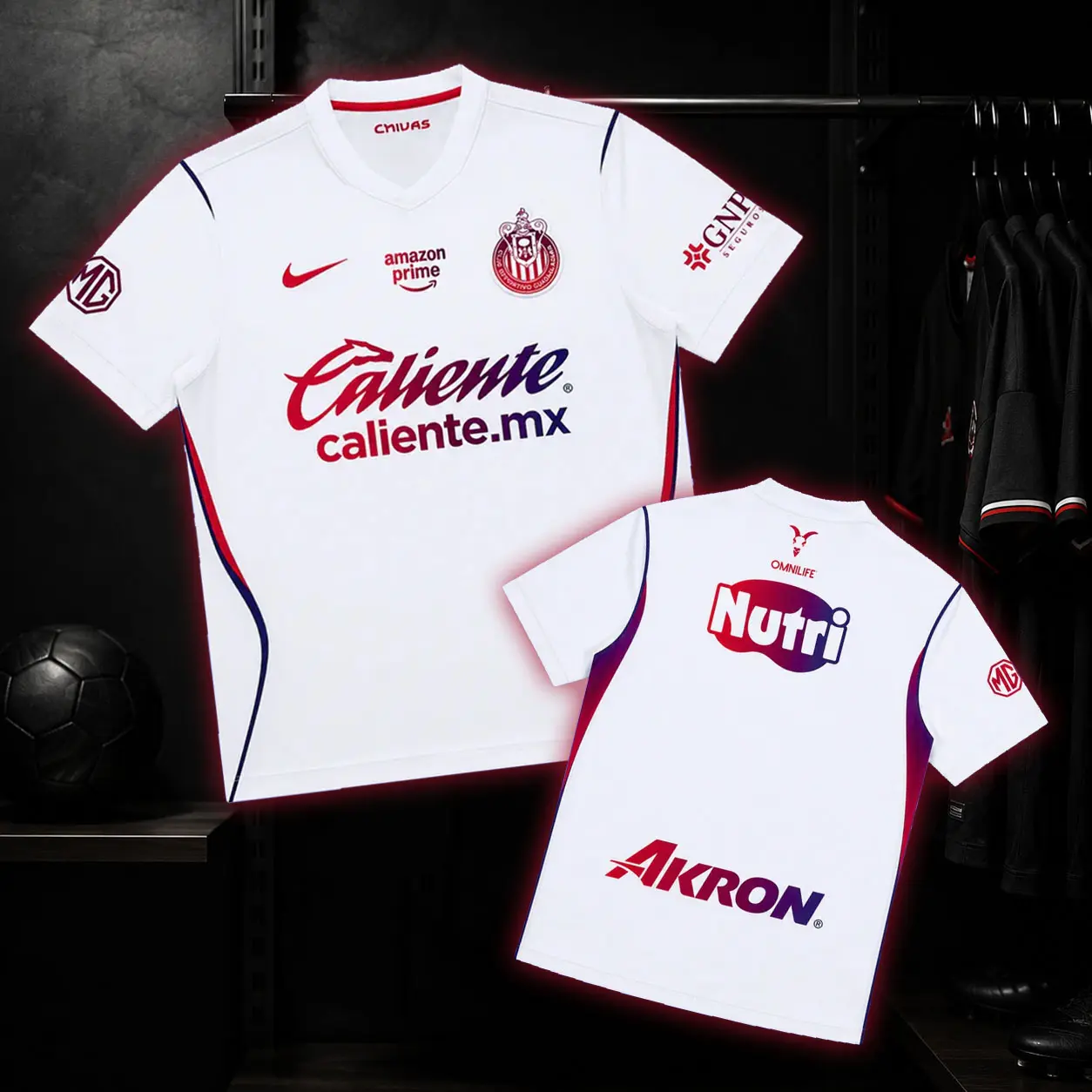White Chivas Away Home Soccer Shirt 26-27, Football Jersey, Game Day Sports Top, Liga MX Fan Gear