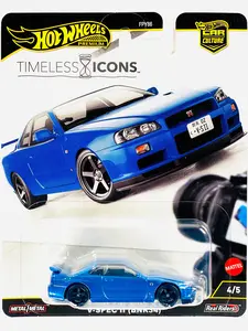Hot Wheels 2025 Car Culture Timeless Icons Nissan Skyline GT-R V-Spec II (BNR34)