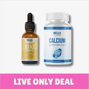 Bella All Natural D3 K2 Drops and Calcium Capsules