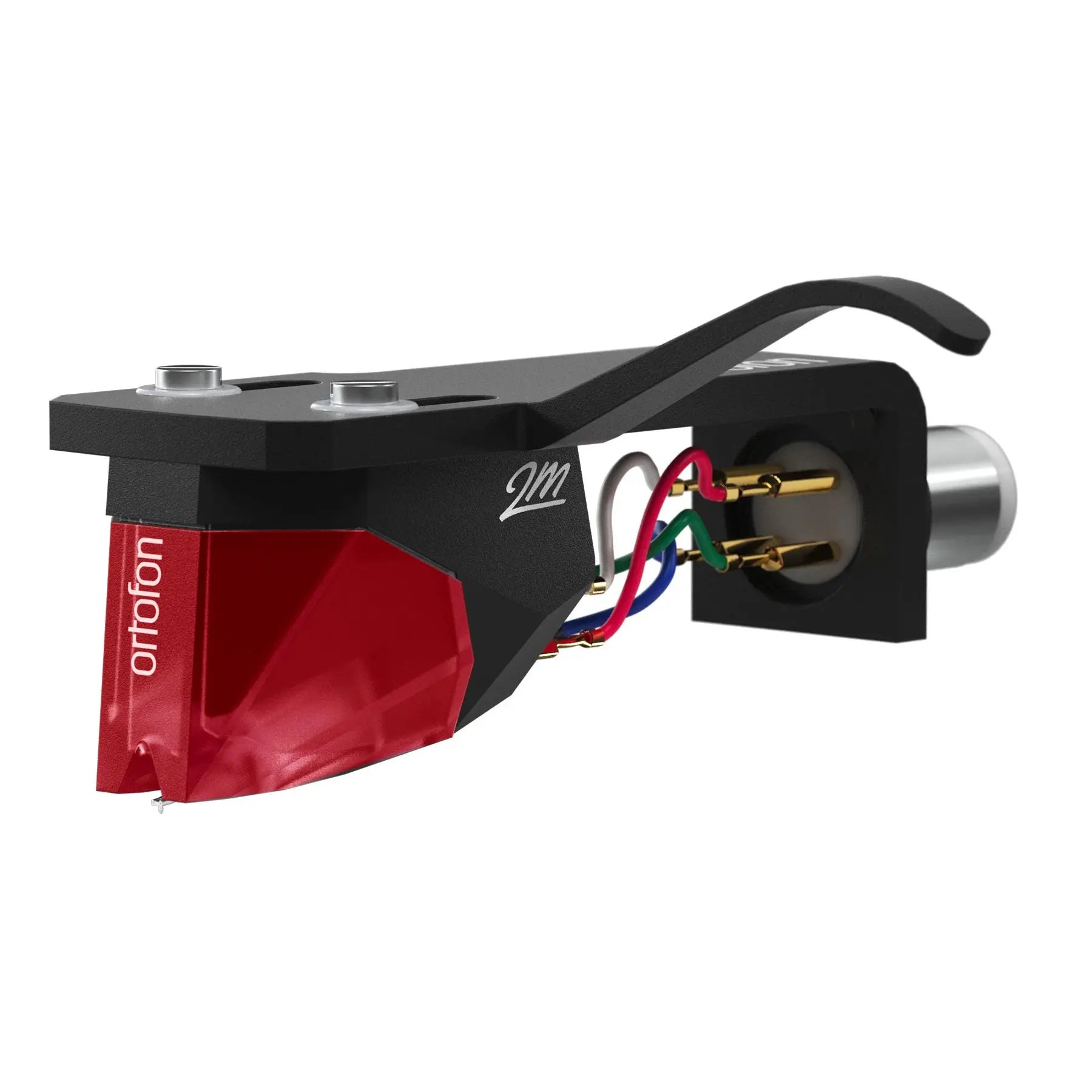 Ortofon 2M Red Phonograph Cartridge - Mounted On SH-4 Headshell (Black) for Audiophiles, 1.8 g, 7.2 g, 5.5 mv Output Voltage, 20 hz - 20,000 hz Frequency Response, Aluminum