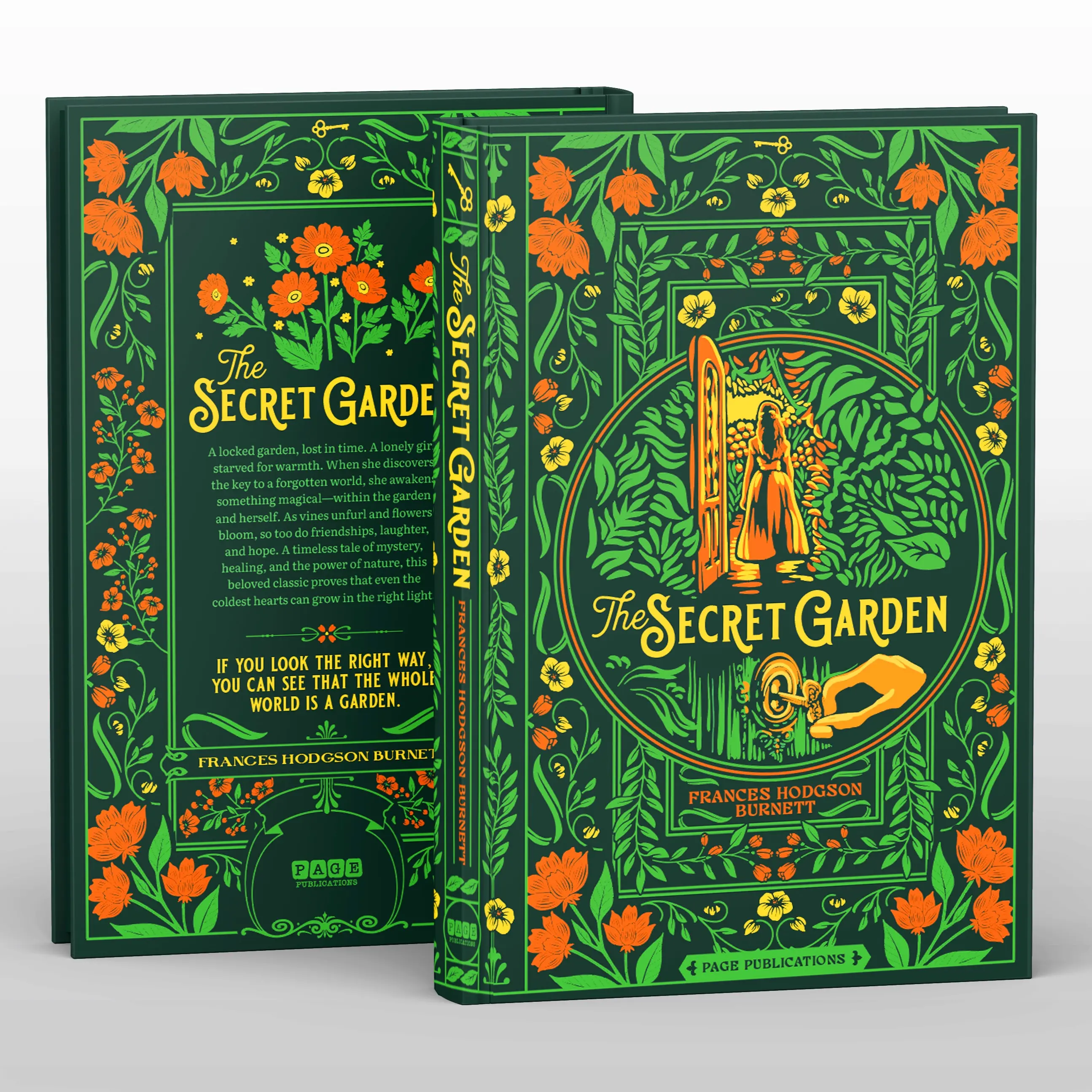 The Secret Garden by Frances Hodgson Burnett - English Illustrated Hard Cover Classic Novel, Heartwarming Storybook for All Ages with Mystery, Nature, Transformation Elements (Cherished Read, Literature & Art Book)