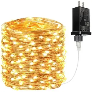 66Ft 200 LED Fairy Lights Plug in Waterproof String Lights Outdoor and Indoor 8 Modes Christmas Light Bedroom Decor Timer Twinkle Lights for Girl's Room Garden Party Christmas Decorations Warm White