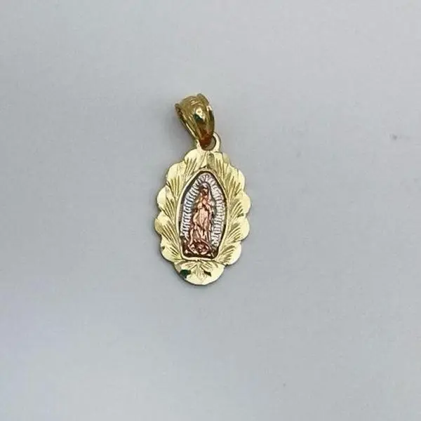 10k Gold Guadalupe Charm - Minimalist Casual Costume Jewelry Accessory, Ideal for Birthday, Christmas Gifting