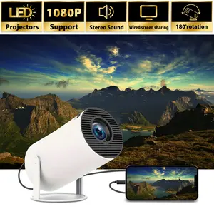 Portable Smart Movie Projector for Home Theater & Office Use, Supports Android 11.0, Native 720p with 4K Decoding, WiFi, Remote Control