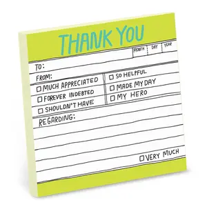 Hand-Lettered Thank You Sticky Notes