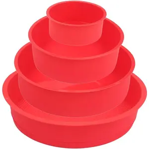 Mould for Baking Nonstick Layer Cakes Bakeware Round Cake Pans  Rainbow Cake for Birthday Wedding Party 4 6 8 9 Inch Set of 4