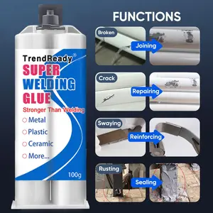 TrendReady Super Welding Glue 100g - Stronger Than Welding Waterproof & Heat Resistant Industrial Grade Adhesive for Metal Plastic Ceramic
