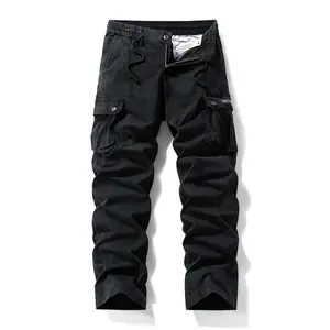 Men’s tactical cargo pants — stretch fabric with multiple pockets, regular fit, machine washable — elastic waistband for everyday comfort — durable outdoor hiking wear and casual workwear — casual cargo pants