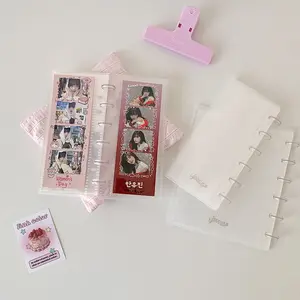 Mini Loose-Leaf Photo Album | 1/2 Pocket Clear Binder for 4-Cut Photos, Kpop Photocards & Polaroids
