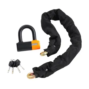 【Spotlight Day】VEVOR Bike Chain Lock, 3.28 Ft Bicycle Chain Lock with 4 Keys, Heavy Duty Metal Steel Anti-Theft High Security Bike Locks, Perfect for Bike, Motorcycle, Scooter, Bicycle, Door, Fence or Gate, 14mm