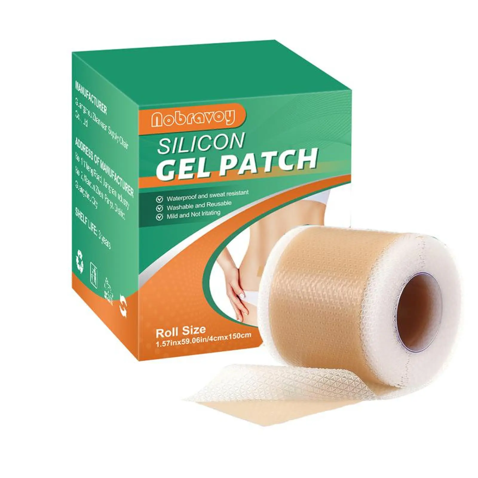 Professional Silicone Scar Sheets - Reusable Silicone Patch & Scar Tape for Keloid, Burn, Acne, Suitable for All Skin Types, Scar Tape Scars