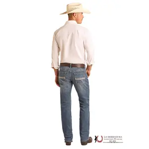 ROCK AND ROLL MEDIUM VINTAGE SLIM FIT STRAIGHT BOOT EMB. REVOLVER BM1RD06136