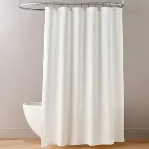Hearth & Hand Magnolia Stripe Cotton Matelassé Shower Curtain 72x72", Cream
