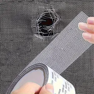 Window Screen Repair Tape – Strong Adhesive Fiberglass Mesh for Fixing Screen Doors & Windows | Waterproof, Tear-Resistant Patch for Holes & Insect Prevention (5cm x 200cm, Gray)