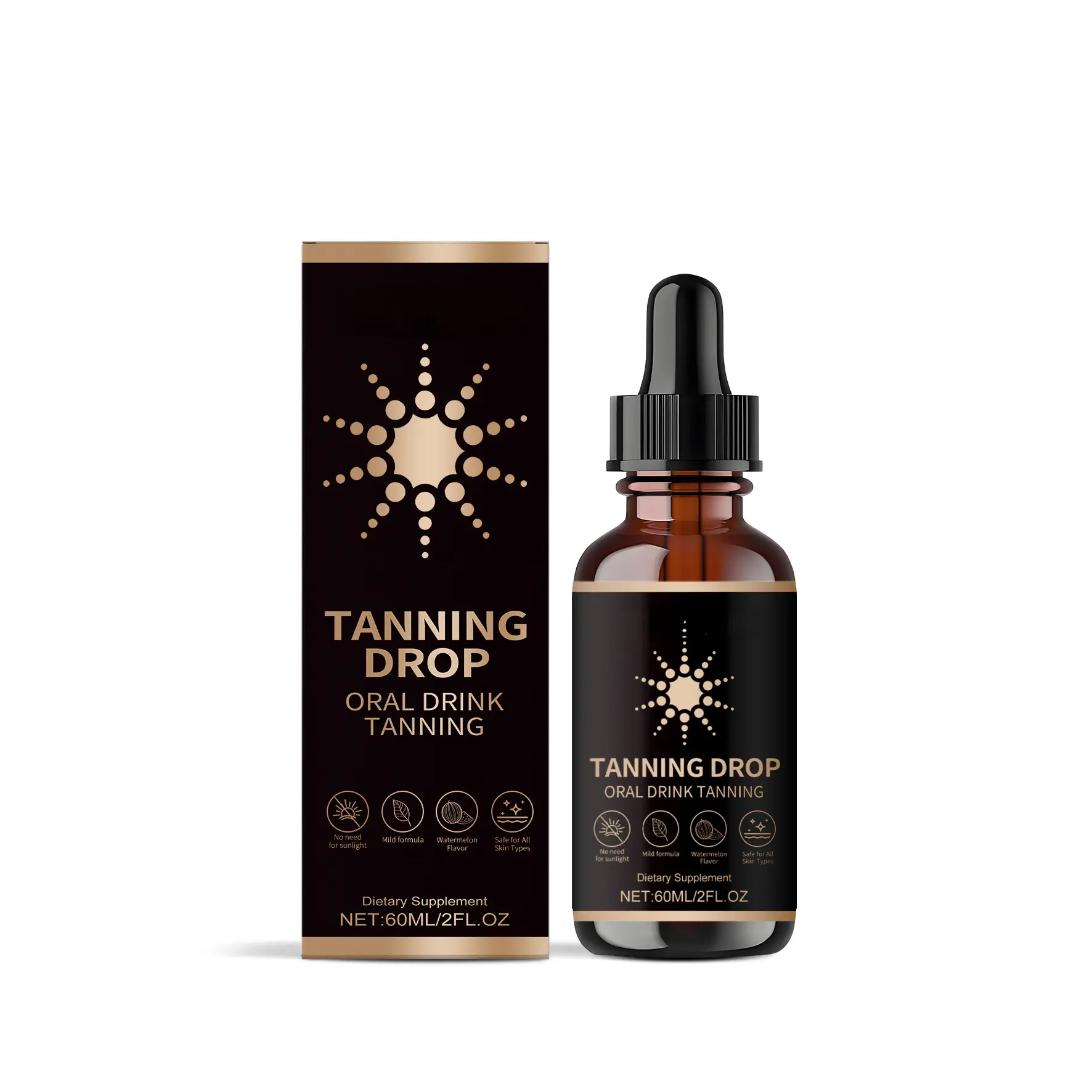 Daily Glow Gradual Self-Tanning Drops for Face & Body - Gentle Buildable Bronze Serum with Long-Lasting Natural Color