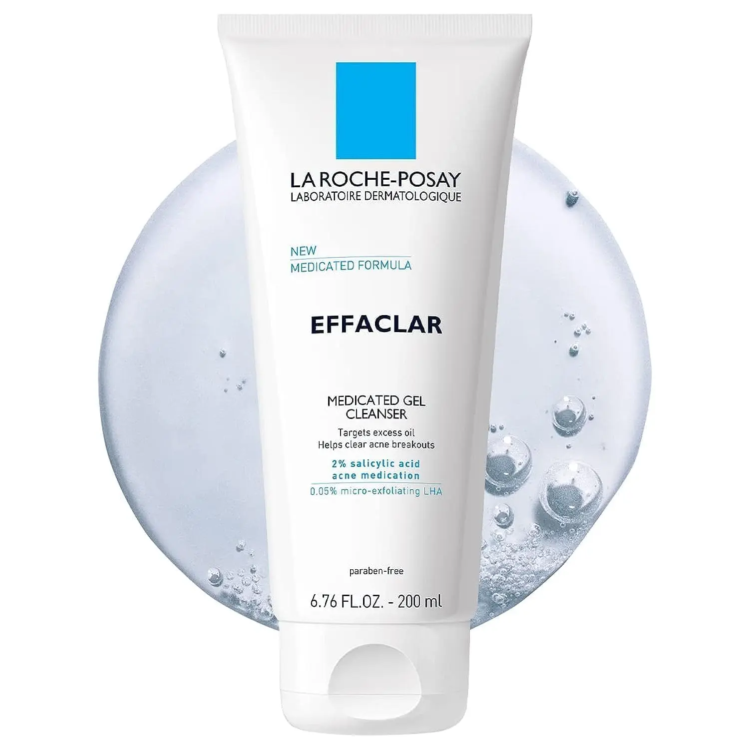 La Roche-Posay Effaclar Medicated Acne Face Wash with Salicylic Acid, 6.8oz| 2% salicylic acid cleanser with LHA and glycerin.Oil free foaming face wash helps clear acne and target excess oil.