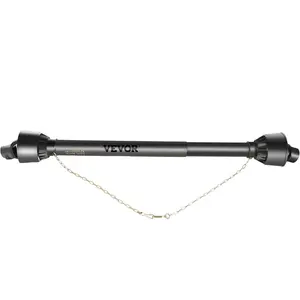 VEVOR PTO Shaft 1 3/8\" PTO Drive Shaft, 6 Spline End Round End PTO Driveline Shaft, Series 4 Tractor PTO Shaft, 39\"-55\" Brush Hog PTO Shaft, Black PTO Shaft for Bush Hog/Finish Mower/Rotary Cutter