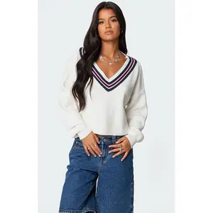 Edikted Women's Lauryl V Neck Sweater