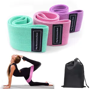Resistance Bands Yoga Starter Sets for Women and Men 3 Set of Stretch Exercise Workout Bands for Booty Legs with Carry Bag Non-Slip & Resistant