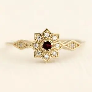 Elegant Sunflower Design Costume Ring - Perfect for Weddings, Special Occasions - Teenager Gift, Engagement Gift Ideas