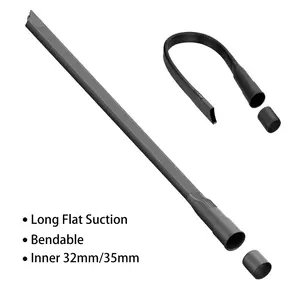 Vacuum Cleaner Nozzle Long Flat Suction Deformable Flexible Hose Tube Plastic Inner Attachment for Vacuum Hoses All 1-1/4" or 1-3/8"(32mm/35mm)  Attachments Flexible Vacuum Hose Crevice Tool Accessory
