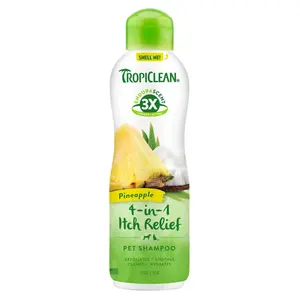 TropiClean Pineapple 3-1 Itch Relief Pet Shampoo & Conditioner, 20oz
