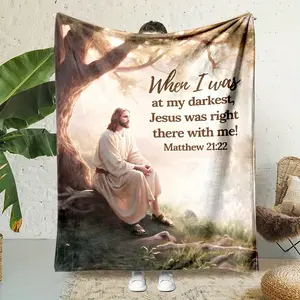 Ultra soft bible verse flannel throw blanket lightweight breathable all season comfy bedding aesthetic room decor couch sofa travel wrap multi size options jesus faith cozy home essentials