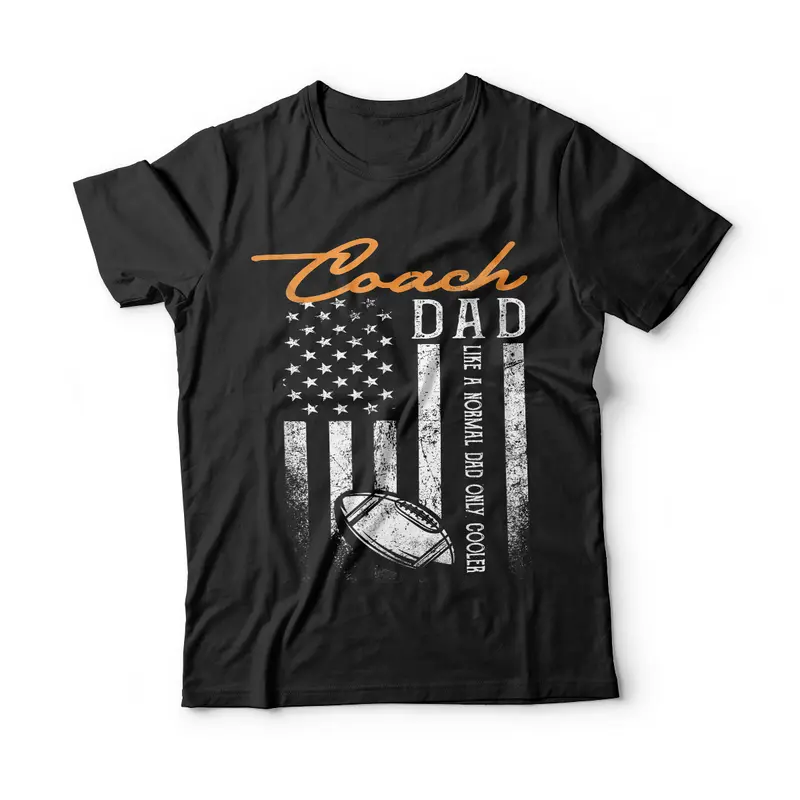 Mens Football Coach Dad Like A Normal Dad Only Cooler USA Flag T-Shirt Breathable Graphic Tee Peak Design Sweatshirt Hoodie
