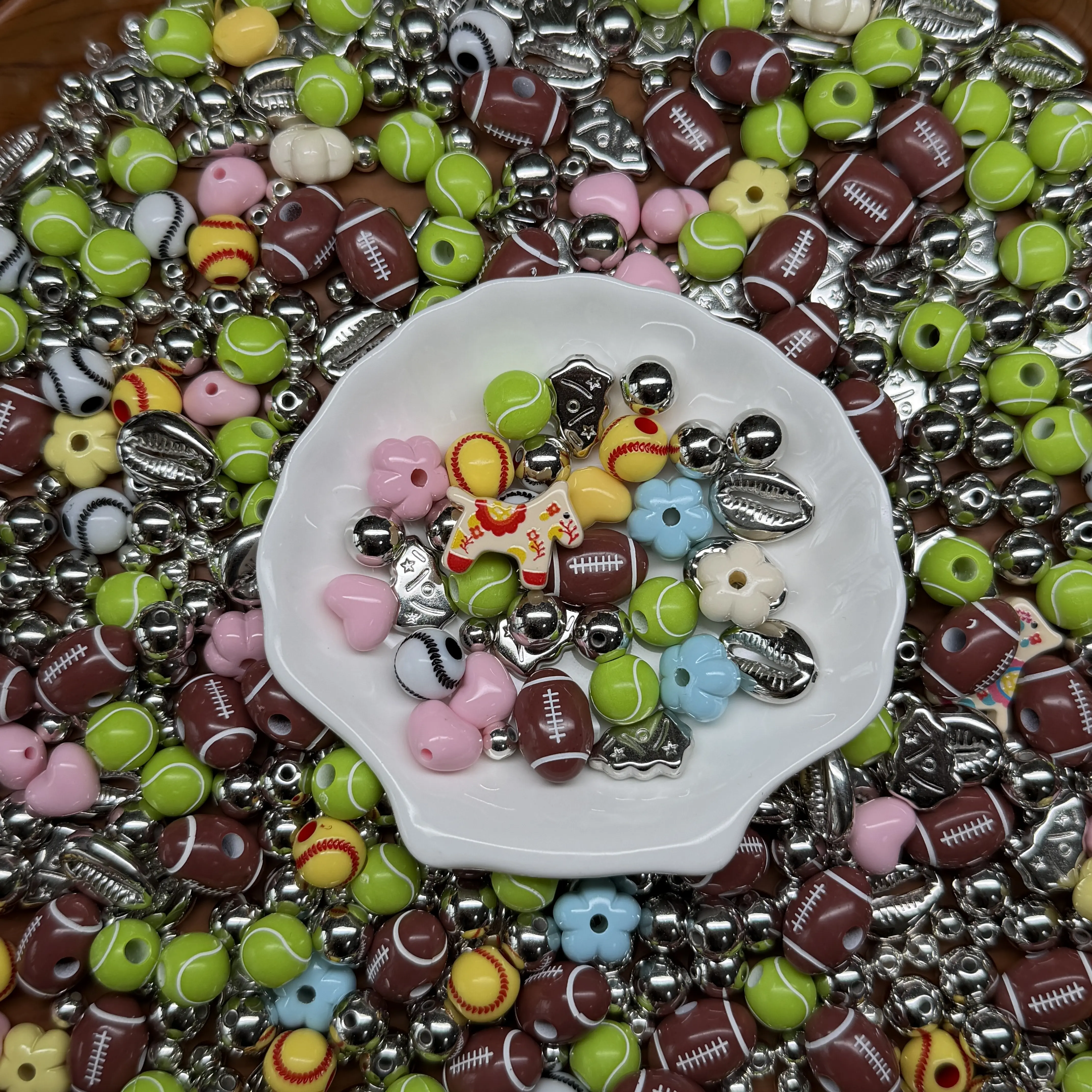 110pcs Mixed Color Acrylic Round Beads Making Kit, Beginner-Friendly DIY Phone Charms, Bag Straps & Keychain Supplies, Easy-to-Operate Stretch Bracelet Set for Women, All Age Groups Ideal Gift