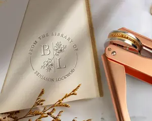 Book Embosser Personalized /Custom Book Stamp/Library Embosser Stamp /Ex Libris /From The Library Of /Christmas Gift For Book Lovers