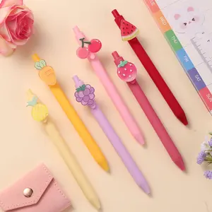 6-Pack Cute Fruit-Themed Ballpoint Pens Set, Fun Pens, Smooth Ink Writing, Ideal for Party/school/office Use, Perfect Holiday Gift Choice