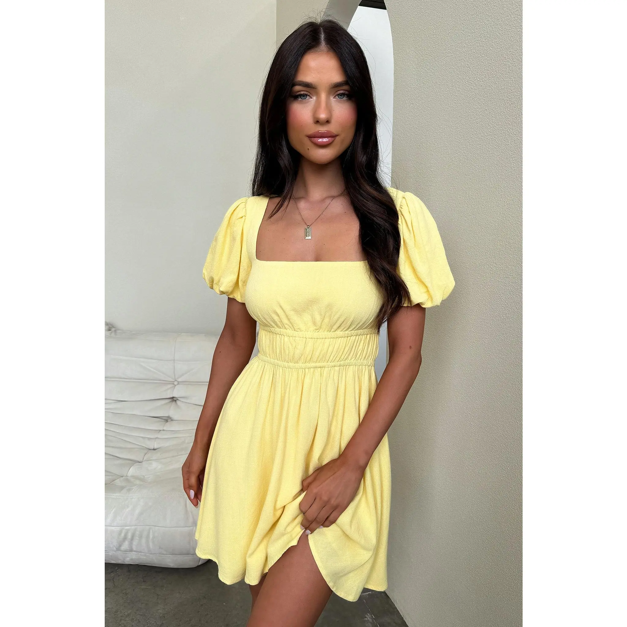 Whitney Dress - Baby Yellow