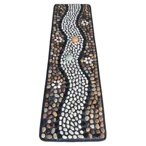 Home Foot Massage Mat, Stone Design Reflexology Pad, 40x150cm Size, Includes Two Massaging Balls, Ideal for Relaxing Feet, Body Care