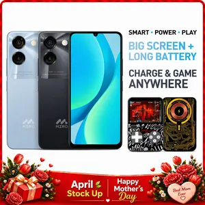 【C67】MIRO Unlocked Smartphone - 6.75" HD+ 90Hz Display, MediaTek Helio G36 8-Core, 4900mAh Battery, 8GB RAM, 64GB Storage, Dual Rear Cameras, Black/Blue