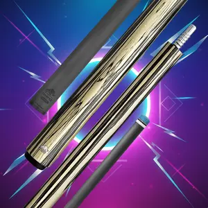 Rhino RETRO Pale Moon Ebony Wrapless Pool Cue – Carbon Fiber Shaft, 12.5mm Time Crystal Tip, Pro Taper, 3/8-8 Stainless Joint, Weight Adjustable