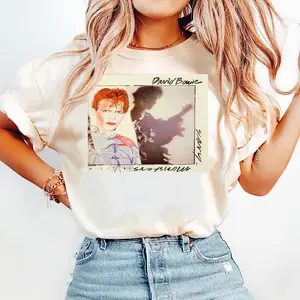 David Bowie T Shirt, 80s New Wave Rock Shirt, Vintage Music Graphic Tee, Concert Outfit, Retro Dark Aesthetic T-Shirt, Gift for Music Fans