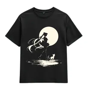 Sailor Moon T-Shirt – Moonlight Anime Silhouette Graphic Tee, Soft Cotton Blend Shirt, Classic Anime Apparel for Men & Women, Sailor Moon Gift