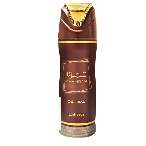 Lattafa Khamrah Qahwa Aroma Liquid Deodorant Spray - Unisex, 6.67 oz/200 ml, Odor Relief Deodorants for Body Care & Selfcare