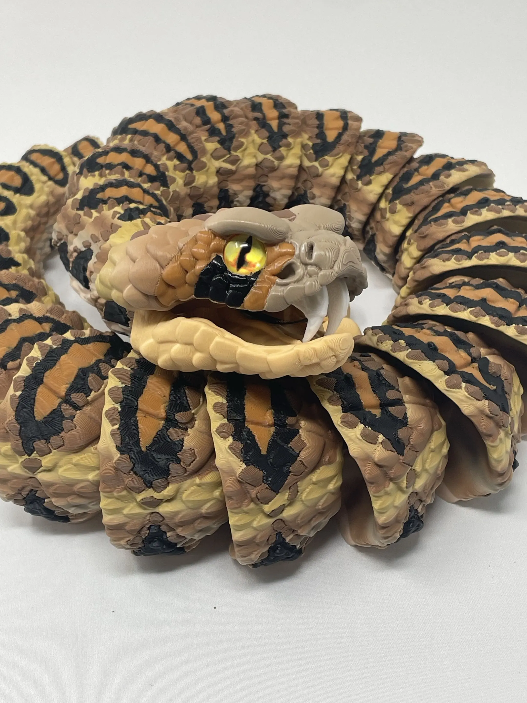 4ft long 3D printed Rattle Snake!!