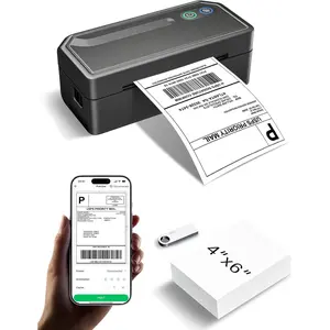 Bluetooth Thermal Shipping Label Printer for Small Business Warehouse Home Office Compatible with Windows iOS Android Mac USPS High Speed