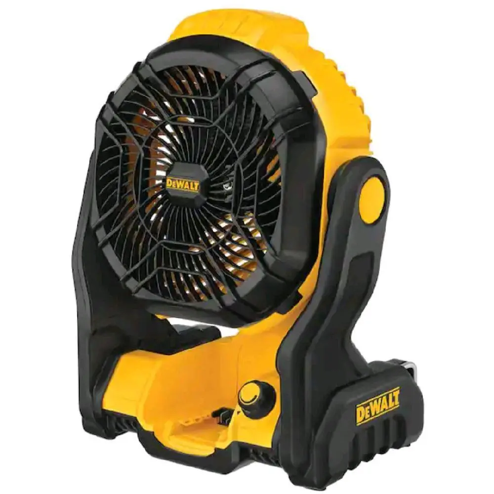 Dewalt 20V Outdoor Cooling Fan - 8 in Compact Fan with 20-Volt Motor, Variable Speed Control, Indoor/Outdoor Use, Yellow Finish