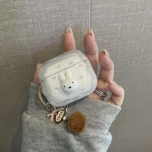 Miffy Rabbit Tpu Case for AirPods 1/2/3/4 and AirPods Pro/pro2, Cute Protective Cover for Wireless Earphones, Perfect Birthday Gift for Boyfriend or Girlfriend