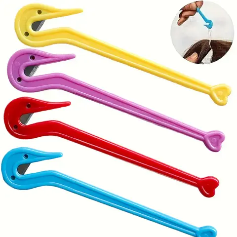 Back To School Disposable Elastic Hair Ties Remover, Portable Durable Convenient Remover Tool, Hair Elastic Cutter for Women & Girls, Round Hook, Travel Hair Tool