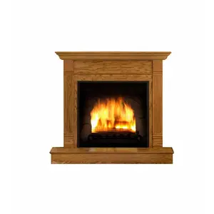212 MAIN Single-Side Large Fireplace Cardboard Cutout, 42x46 in, Living Room Decor, Home Goods, Party Photo Prop