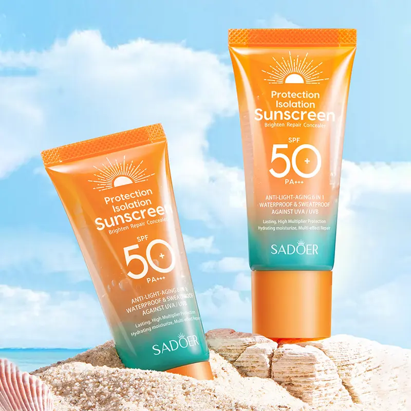 SADOER 6-IN-1 Sunscreen SPF50+ PA+++ | Waterproof Sweatproof UV Protection SADOER 6-IN-1 Sunscreen SPF50+ PA+++ | Waterproof Sweatproof UV Protection