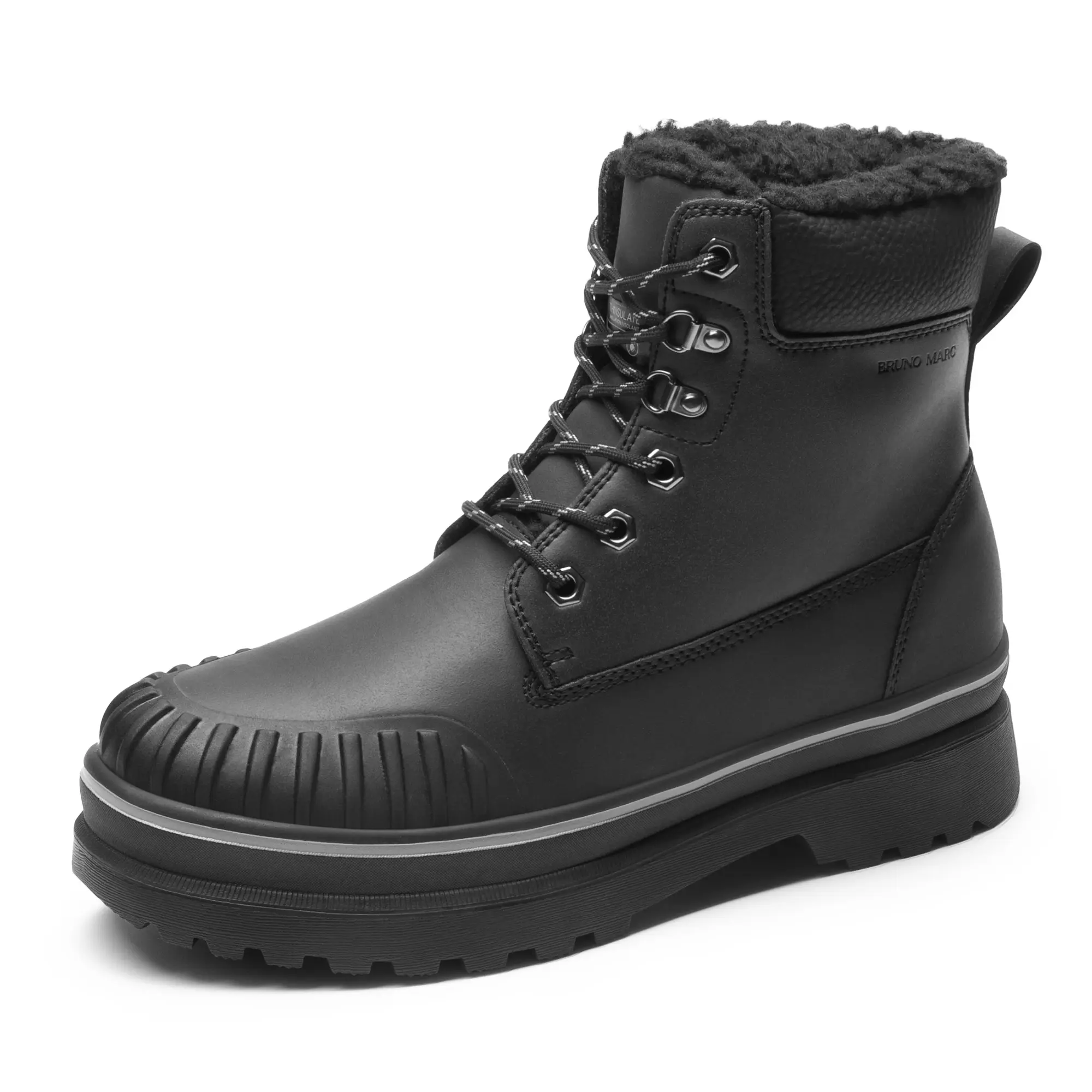 BRUNO MARCs Men's Fur-Lined Insulated Snow Boots, Men's Winter Shoe, Warm Footwear for Cold Weather