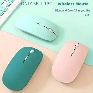 Macaron Color Wireless Silent Mouse for iPad and Laptop, Universal Wireless Mouse, Compact Portable Design, No Batteries Included