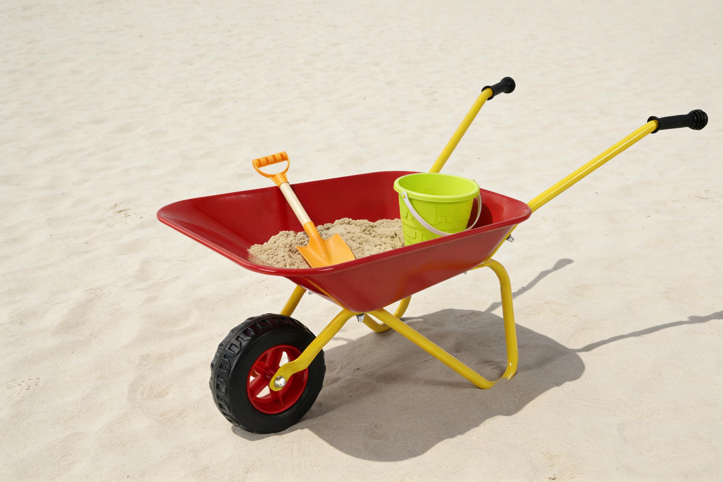 Children's metal wheelbarrow Metal Structure wheelbarrow, Steel tray for Gardens, Soil, Sand