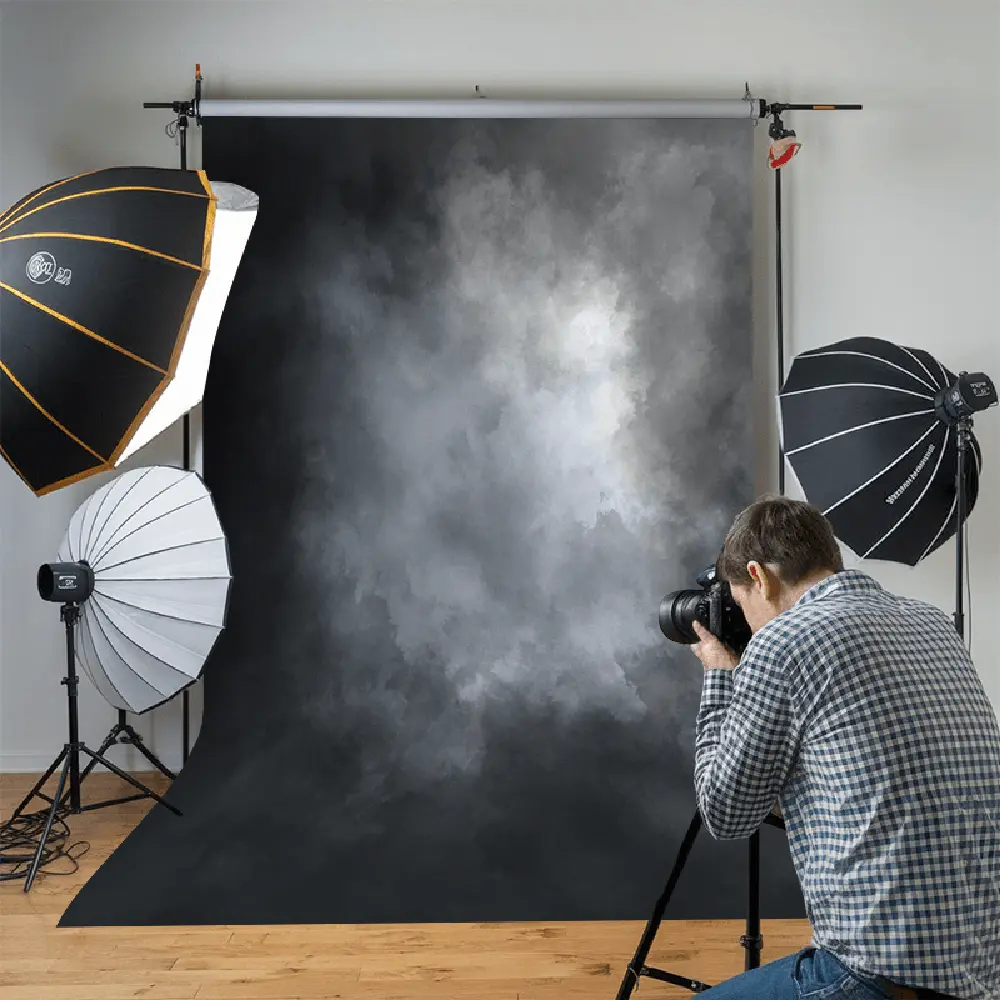 1PC 2D Flat Firework Print Smoke-Effect Photography Backdrop Cloth, Cross-Border E-Commerce Exclusive, Ideal for Photography Studio Shooting, Birthday Party Decoration, Shooting Props