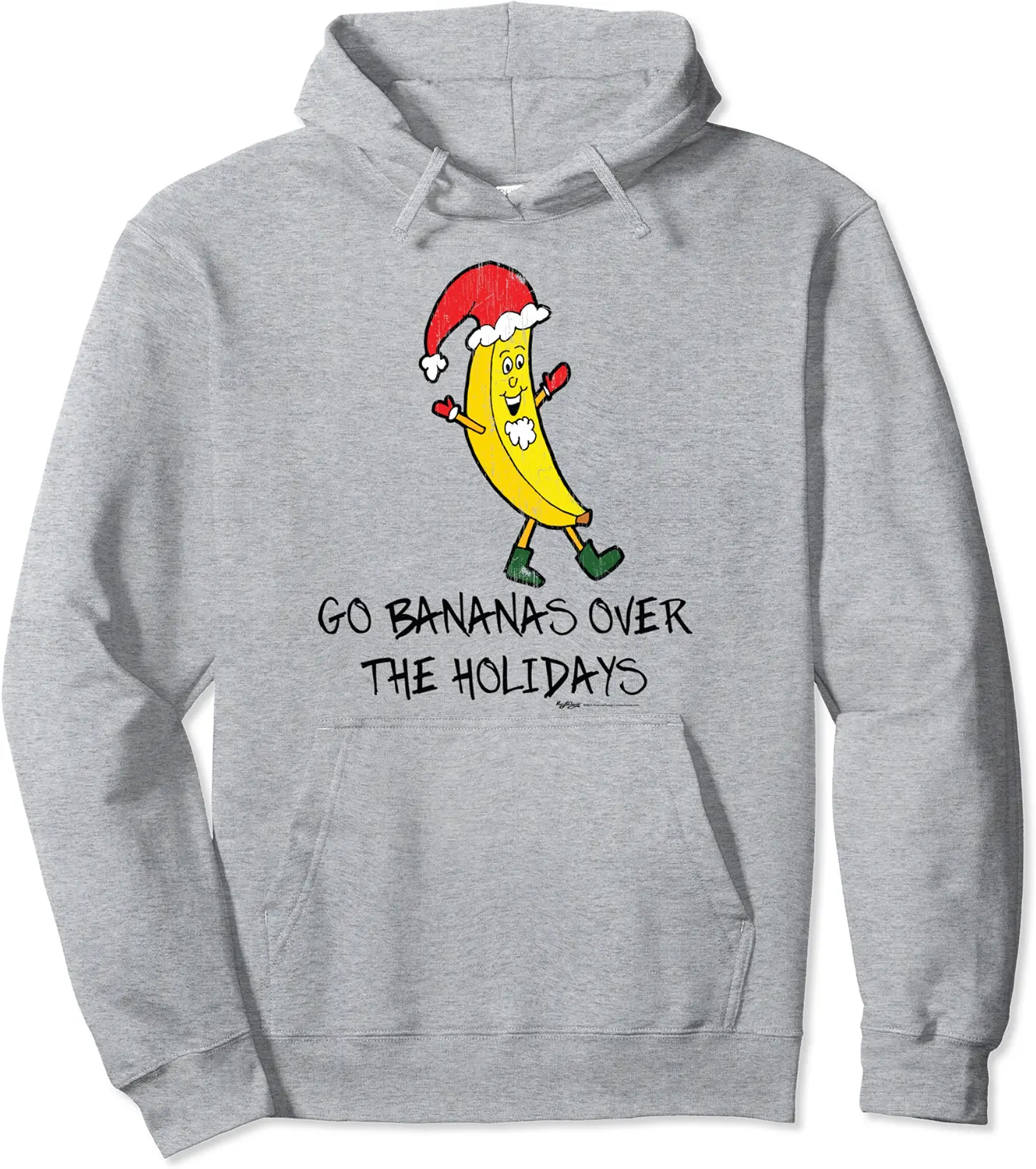 Vintage Go Bananas Over The Holidays Silly Banana In Santa H Pullover Hoodie - Dilpreetka Shop 58B09L8BNWCH